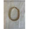 Image 3 : NEW 18K GOLD PLATED 4.0MM SIMULATED DIAMOND (CZ) TENNIS BRACELET, 6.75-7.75" LONG