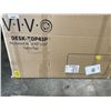Image 2 : VIVO RECLAIMED WOOD 43"X24" TABLE TOP AND WHITE ELECTRIC DUAL MOTOR DESK FRAME