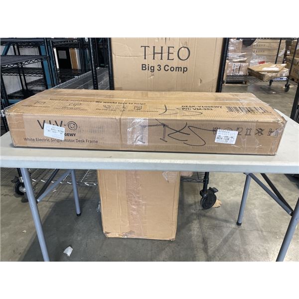 VIVO WHITE ELECTRIC SINGLE MOTOR DESK FRAME