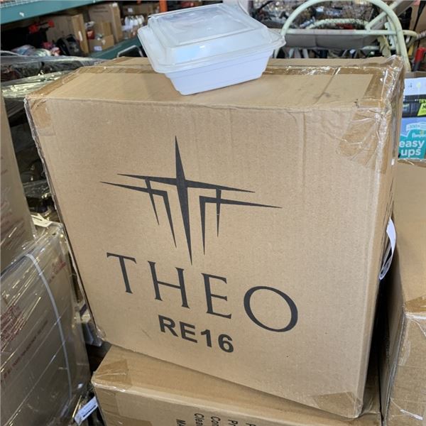 CASE OF NEW THEO RE16 CONTAINERS WITH LIDS 150 SETS