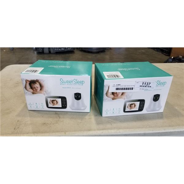 NEW SWEET SLEEP BABY MONITOR PRO, MODEL SM935, WITH 3.5 INCH SCREE, PAN AND TILT, TWO WAY TALK