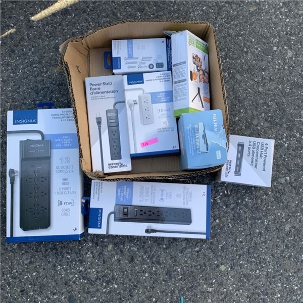 BOX OF BOXED ELECTRICAL AND ACCESSORIES RETAIL $200+