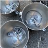 Image 4 : 3 STAINLESS STAND MIXING BOWLS WOTH ATTACHMENTS