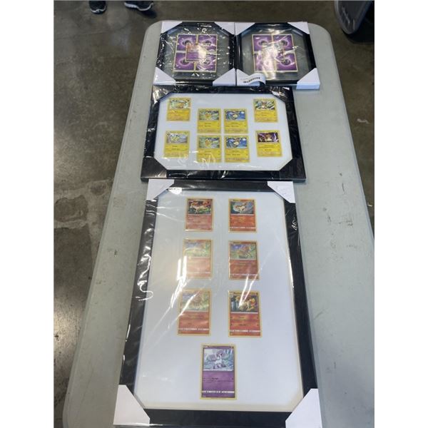 4 FRAMED POKEMON CARD DISPLAYS