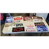 Image 1 : LOT OF 12 METAL SIGN VARIOUS OPEN LISENCE PLATES