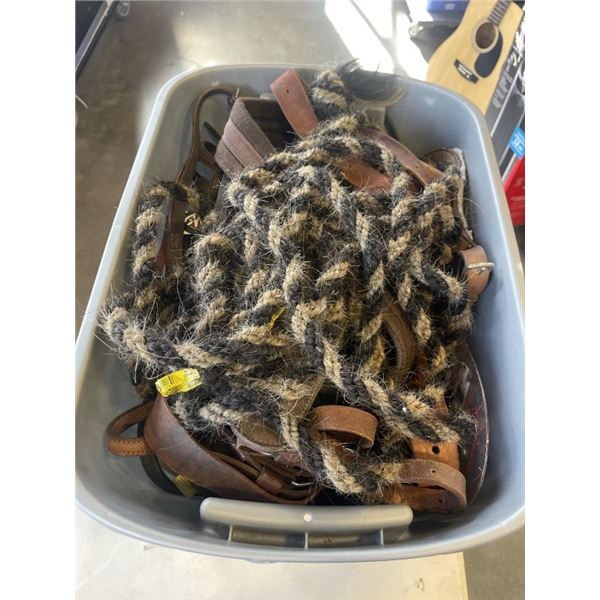 LARGE TOTE OF HORSE ACCESORIES