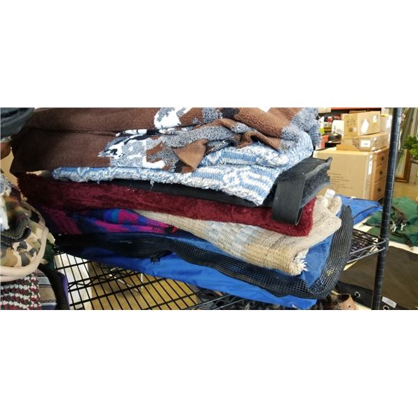 LARGE LOT OF HOSE BLANKETS AND SADDLE PADS
