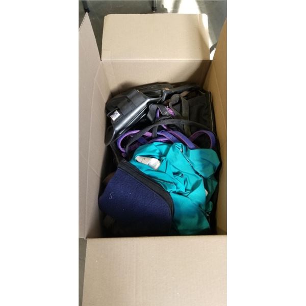 LARGE BOX OF HORSE ACCESSORIES