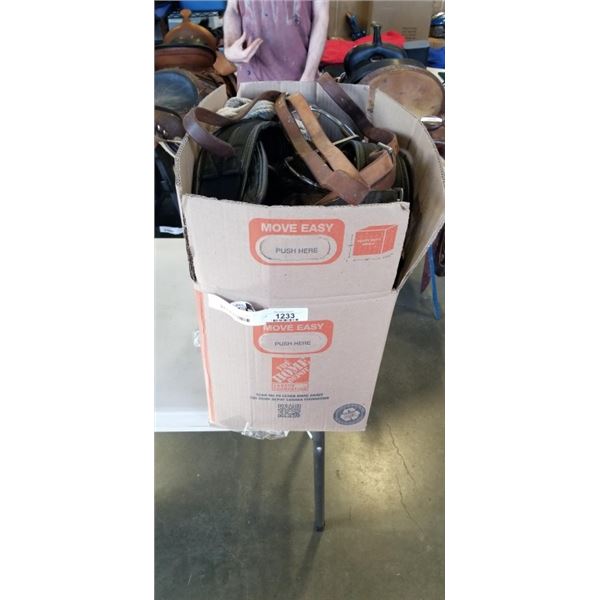 LARGE BOX OF HORSE ACCESSORIES