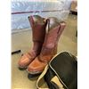 Image 3 : 2 PAIRS OF LADIES RIDING BOOTS AND RIDING HELMET