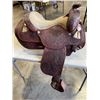 Image 2 : BROWN LEATHER CIRCLE Y SHOW SADDLE