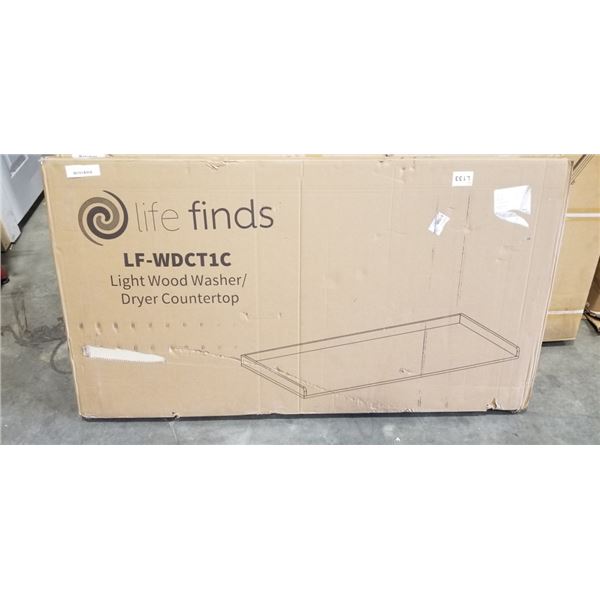 LIFE FINDS LIGHT WOOD WASHER/DRYER COUNTERTOP