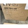 Image 2 : VIVO VINTAGE BROWN 71"X 30" TABLE TOP AND VIVO BLACK SINGLE MOTOR DESK FRAME