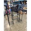 Image 2 : BRAND NEW BLACK 4 TIER STORAGE RACK W/ SHELVES AND STORAGE BASKETS - 60" TALL, 50" WIDE, 14" DEEP