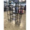 Image 3 : BRAND NEW BLACK 4 TIER STORAGE RACK W/ SHELVES AND STORAGE BASKETS - 60" TALL, 50" WIDE, 14" DEEP