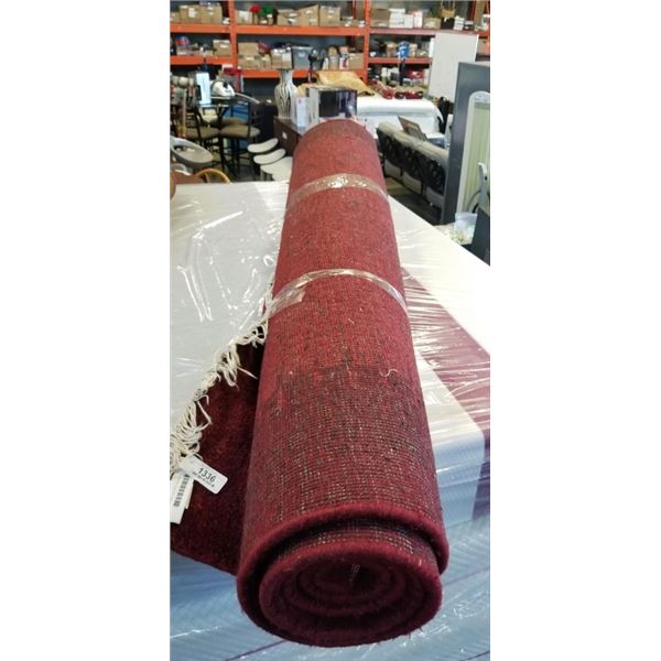 VINTAGE HAND KNOTTED RED AREA CARPET APPROX 6X8FT