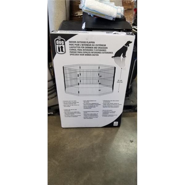 NEW DOG IT INDOOR OUTDOOR PLAYPEN, SIZE LARGE