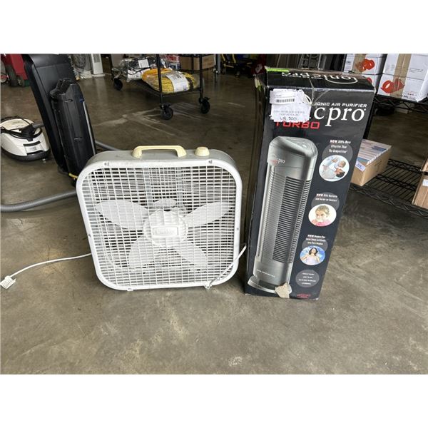 IONIC PRO AIR PURIFIER AND BOX FAN