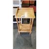 Image 3 : TELEPHONE TABLE AND SIDE CHAIR, WITH FOLDING PLASTIC PATIO CHAIR