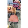 Image 4 : TELEPHONE TABLE AND SIDE CHAIR, WITH FOLDING PLASTIC PATIO CHAIR