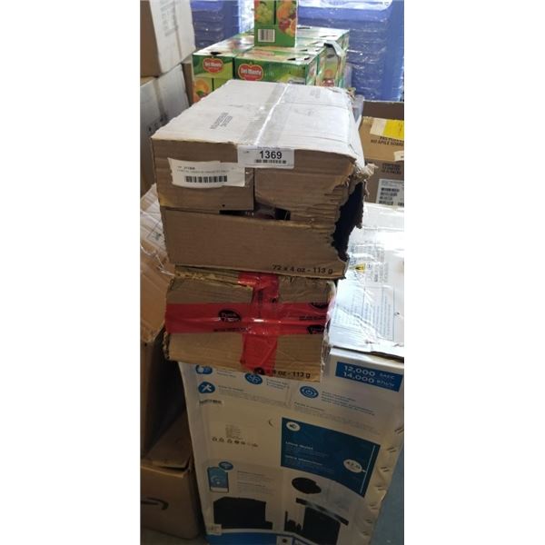2 PARTIAL CASES OF ASSORTED FRUIT SAUCE CUP SNACKS, EXP 2027