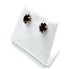 Image 2 : STERLING SILVER NATURAL GARNET EARRING, RETAIL $350.00. GARNET IS THE BIRTHSTONE FOR JANUARY.