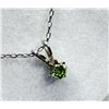 Image 3 : STERLING SILVER NATURAL PERIDOT PENDANT WITH STERLING SILVER CHAIN, RETAIL $300.00. PERIDOT IS THE B