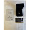 Image 1 : NEW S925 1.0CT MOISSANITE STONE ATOMIC NECKLACE, CHAIN 16-18" LONG, MOUNTED IN 925 STERLING SILVER W