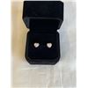 Image 2 : NEW S925 0.5CT EACH MOISSANITE STONE HEART CUT HALO STUD EARRINGS, MOUNTED IN 925 STERLING SILVER W/