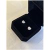 Image 3 : NEW S925 0.5CT EACH MOISSANITE STONE HEART CUT HALO STUD EARRINGS, MOUNTED IN 925 STERLING SILVER W/