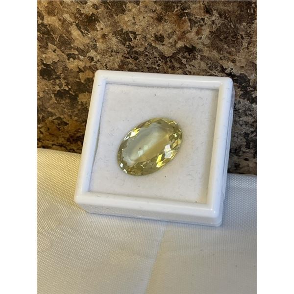 NEW 14.5CT NATURAL LEMON AMETHYST, UNTREATED OVAL CUT