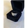 Image 4 : NEW S925 1.0CT MOISSANITE STONE MANS RING, RESIZEABLE, MOUNTED IN 925 STERLING SILVER W/ WHITE GOLD 