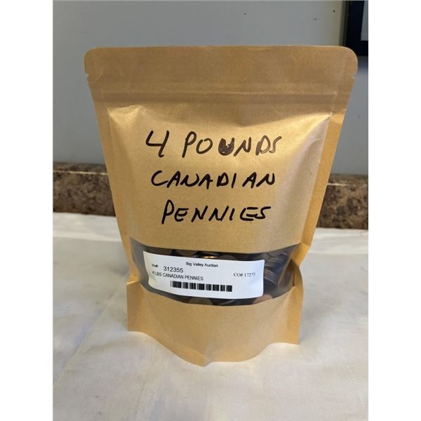 4 LBS CANADIAN PENNIES