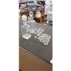 Image 1 : 2 CRYSTAL DECANTERS, NAPKIN HOLDERS AND MINI GLASSES