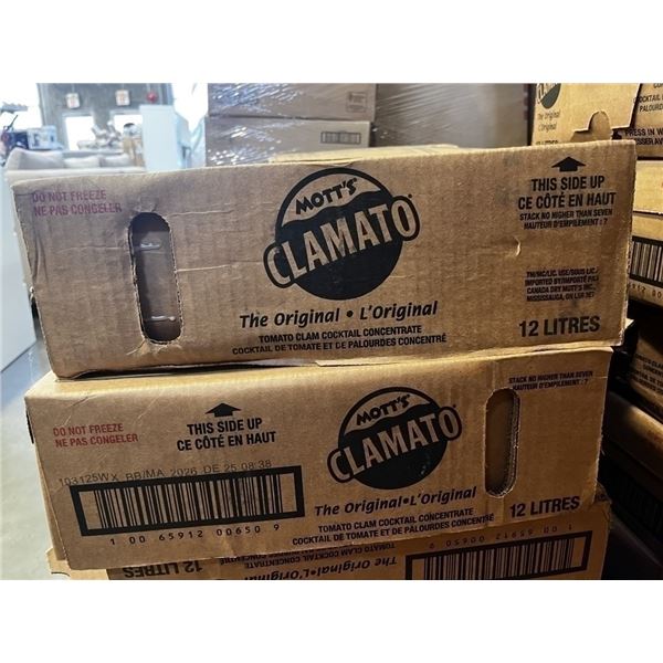 2 12L MOTTS CLAMATO COCKTAIL BEST BEFORE 12/25/26