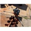 Image 3 : General Equipment Post Hole Digger  w/ Honda Engine & 2 Auger Bits (Starts & Runs See Video)
