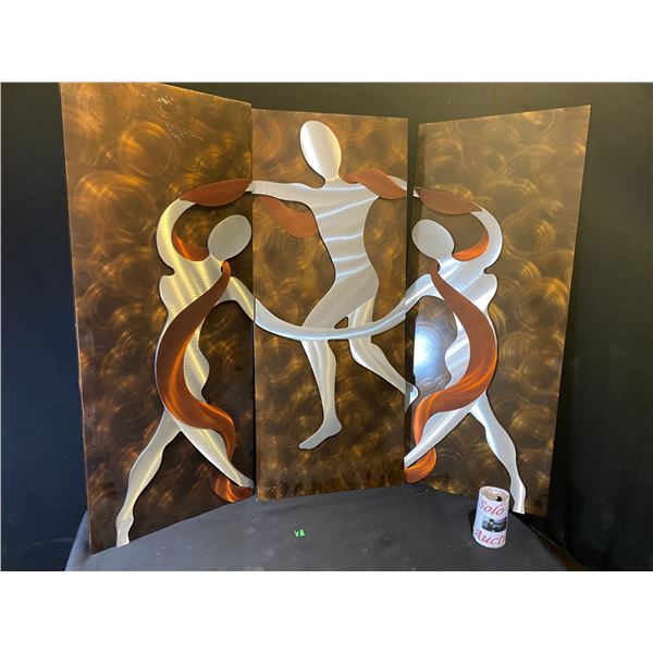 3 Piece metal wall art dancers