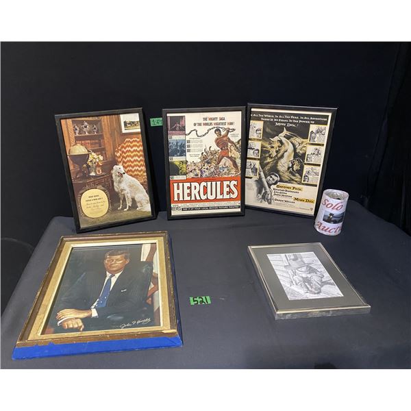 4 Pieces of framed wall art