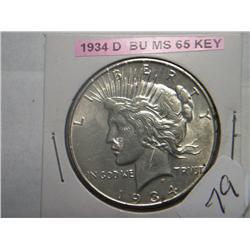 1934-D PEACE DOLLAR