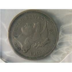1867 AU 3-CENT NICKEL
