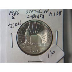 1986-S MS-69 STATUE OF LIBERTY 1/2 DOLLAR