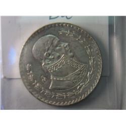 1963 BU SILVER MEXICAN DOLLAR