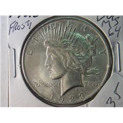 1923 BU MS-64 FROSTY PEACE DOLLAR