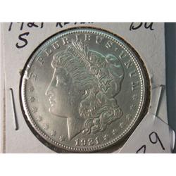 1921-S BU KEY DATE  MORGAN DOLLAR 