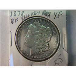 1878 XF 8 FEATHER MORGAN DOLLAR RARE KEY DATE 