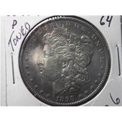 1898-P MS-64  MORGAN DOLLAR RAINBOW TONED