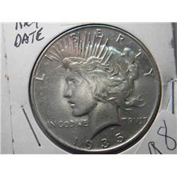 1935-S AU  PEACE DOLLAR KEY DATE