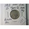 Image 1 : 1913-D FINE TYPE 2 BUFFALO NICKEL ROTATED REVERSE  RARE