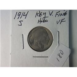 1914-S VF BUFFALO NICKEL KEY DATE