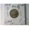 Image 1 : 1914-D FINE BUFFALO NICKEL ROTATED REVERSE RARE KEY DATE